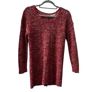Lucky Brand Wide Knit Sweater with Tie Up Open Back detail Size Small